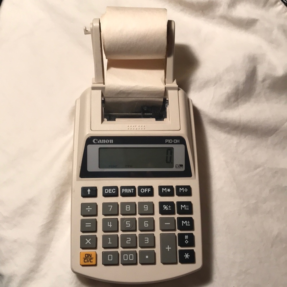 Canon palm printer P10-DH calculator